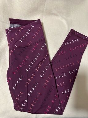 Victoria's Secret Plum Logo Print Leggings